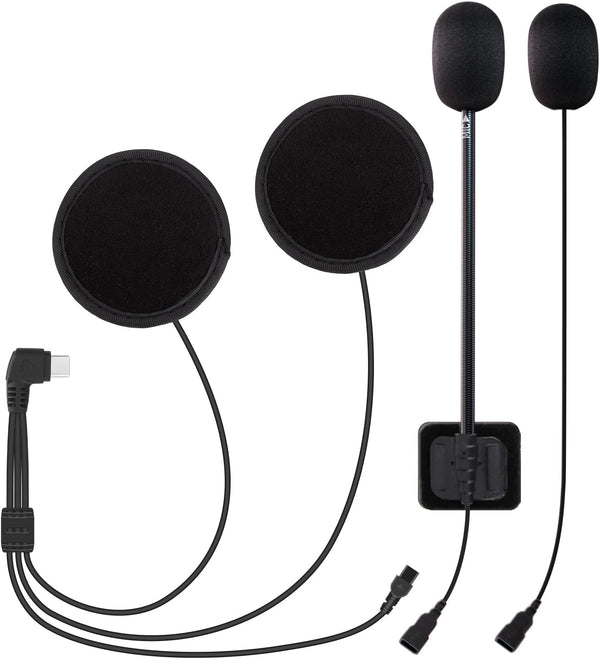 LEXIN Motorcycle Audio Set for Helmet Bluetooth Headset, 36mm Speakers, Type-C Connector, Fits for B4FM/GTX/G2P/G16