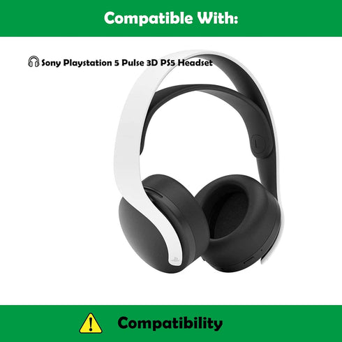 Cooling Replacement Earpads Cushions Compatible with Sony Playstation 5 Pulse 3D PS5 Headset Ear Pads with Cooling Gel Layer