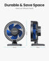 Gaiatop USB Desk Fan, Portable Quiet 3 Speeds Personal Fan for Home, Office, and Outdoor Use (Blue)