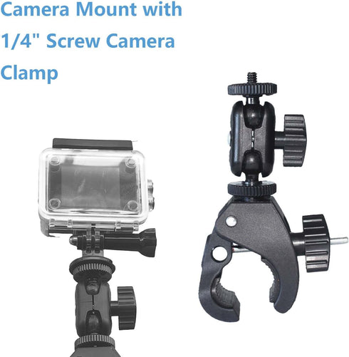 Generic 1/4" Insta360 X5 X4 X3 X2 Bike Handlebar Camera Mount with Screw Camera Clamp,Adapter for Gopro for Hero