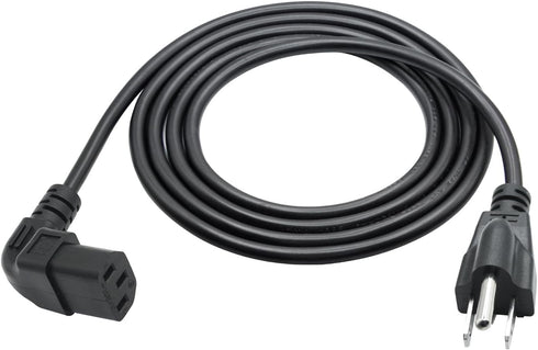 Maixbomr 3 Prong AC Power Cord 5.9ft/1.8m,Down Angle 10A 250V 18AWG 5-15P to