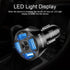 Car Charger Adapter, 4 Ports USB Fast QC3.0 with LED Light Display, Compatible with iPhone 12 Pro Max, Galaxy S20 Ultra
