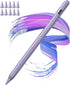 TaIYanG 10 Pack Stylus Replacement Tips for Apple Pencil, Light Purple (Universal with White/Black/Pink Tips)