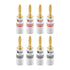 Nakamichi Excel Series 24k Gold Plated Banana Plug 12 AWG - 18 AWG Gauge Size 4mm for Speakers, Amplifier, Hi-Fi AV