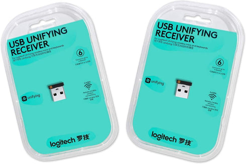 Logitech USB Unifying Receiver - 2 Pack for Personal Computer