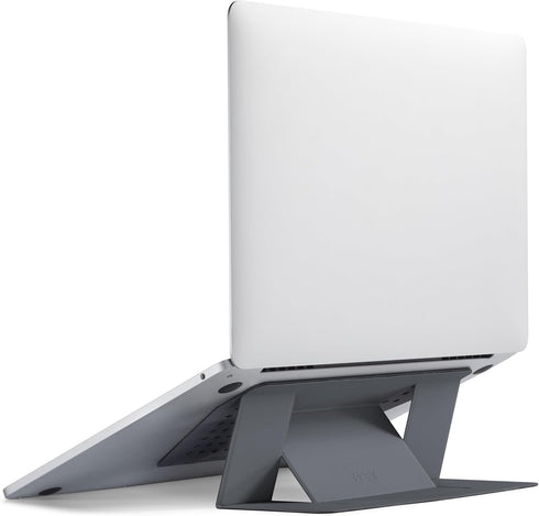 MOFT Invisible Slim Laptop Stand, Adhesive and Reusable, Adjustable for Laptops Up to 15.6", Grey