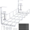 Under Desk Cable Management Tray, 15.7'' White Steel Organizer, No Drill Wire Management Rack, 1 Pack