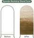 Jnbasdffb 7.2 Brown Ombre Wedding Arch Cover, Stretchy Spandex Arch Backdrop Stand Covers FT, Modern Abstract Art Ocean