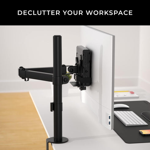HumanCentric Thin Client Mount Bracket for Mini PC or Computer, VESA Monitor Arm, Pole, Under Desk, or Surface