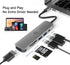 USB C to 4K HDMI Adapter for MacBook Pro Air, 6 in 1 USB-C Digital AV Multiport Dongle Adapter with USB3.0 & 2.0/SD/TF