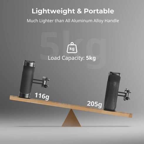 SmallRig Mini Side Handle for 1/4"-20 Threaded Holes, Portable Camera Cage Handle for Left or Right Hand, Up and Down