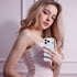 Mouzor 17 Cute Striped Phone Case for iPhone Pro Max, Girly Aesthetic Design Soft Clear TPU Shockproof Cases Cover