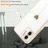 Teageo Cute Love-Heart Case for iPhone 12, White, Luxury Bling Soft Back Cover with Raised Full Camera Protection