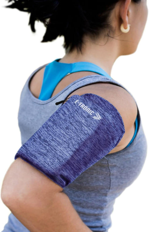 E Tronic Edge Phone Holder for Running - Cell Phone Arm Bands with Reflective Logo, Fits iPhone and Android