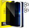 JETech 2-Pack Privacy Screen Protector for iPhone 13 Pro Max 6.7" with Camera Lens Protector, Anti-Spy Tempered Glass.