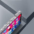 Fusicase for iPhone XR Diamond Case - Glitter Sticker Bling Rhinestone Crystal Metal Bumper Frame, Silver