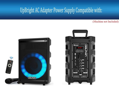 UpBright 9V AC/DC Adapter, Compatible with Dolphin Model SP-807RBT Portable Bluetooth Party Speaker