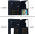TORU CX PRO Case for Galaxy Note 10 with Card Holder, Slim Protective Cover with Hidden Wallet Flip Slot, Black