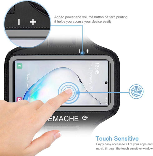 Galaxy Note 10+, 9, 8 Armband, JEMACHE Gym Run Workout Water Resistant Arm Band Case for Samsung Galaxy Note