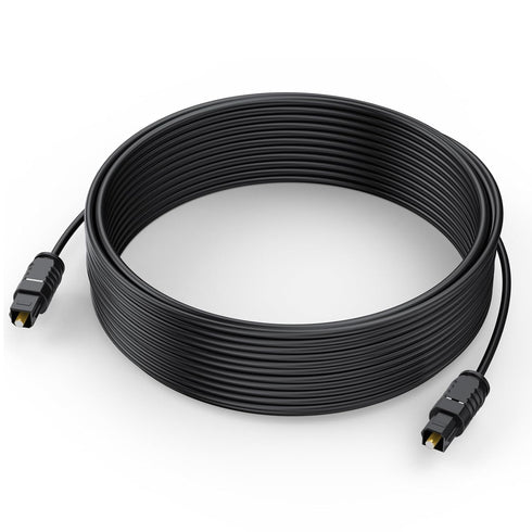 Optical Audio Cable 25 feet, Digital Audio Optical Cable Ultra-Thin Cord, Toslink