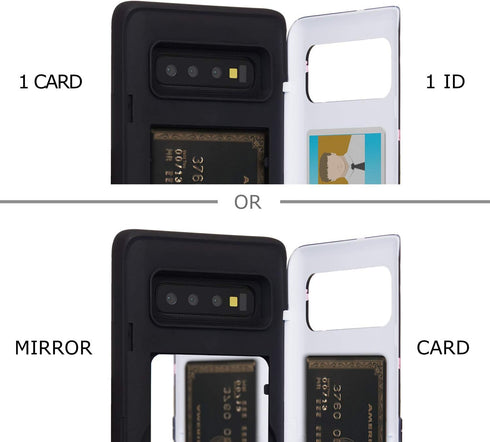 TORU CX PRO Case for Galaxy S10 Plus, Slim Protective Cover with Card Holder, Hidden Wallet Flip Slot, Flowers