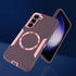 Designed for Samsung Galaxy S23 Plus Case, Double Layer Protection, Magnetic Compatible with MagSafe, Purple Rose
