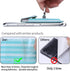 RFID Cell Phone Card Holder Stick on Wallet for Back of Phone, Green Striped for iPhone Android Smartphones