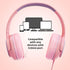 INFURTURE Kids Headphones with Microphone, Volume Limit 94dB, Wired for Teens School, Travel, Compatible with Cellphones