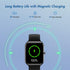 MXQ Fitness Smart Watch for Women Men, 1.91” Large Screen Gun Black Aluminum Case, IP68 Waterproof