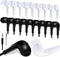 Kanayu 100 Pack Bulk Earbuds for Kids, Individually Bagged Classroom Headphones, Black and White