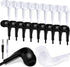 Kanayu 100 Pack Bulk Earbuds for Kids, Individually Bagged Classroom Headphones, Black and White