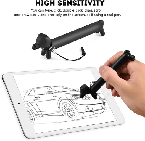 Dog-Type Touch Screen Stylus Pen, Replacement Capacitive Stylus for Mobile Phone, Tablet, Electronic Learning/Reading