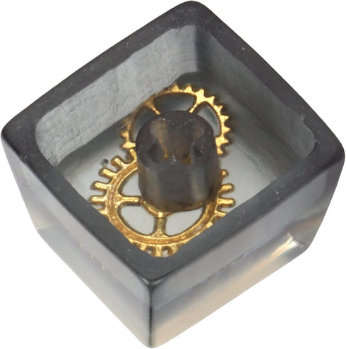 Zopsc Game Resin Keycap, Cute Custom Handmade Keycap for Game Players and Keyboard Enthusiasts, Black Gear
