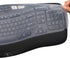 MUBUY Keyboard Cover for Logitech K350 Wireless Wave Keyboard, MK570 MK550 Accessories, Protective Skin-Clear