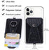 Cell Phone Card Holder, Adhesive Stick-on Credit Card Wallet Pocket with Detachable Neck Strap - Black