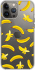 Blingy's Fun Banana Style iPhone 13 Pro Case (6.1 inch), Cute Cartoon Pattern Transparent Soft TPU Protective Clear Case