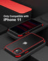 Crystal Clear Case for iPhone 11, Black/Red, with Multicolor Protective Shockproof Bumpers, Anti Scratch Transparent