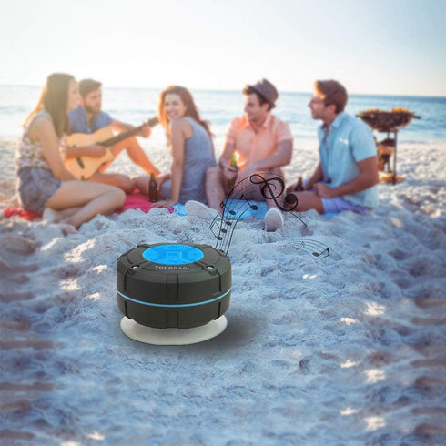 Portable Shower Speaker, IPX7 Waterproof Wireless Outdoor Speaker with HD Sound, Built-in Mic, Hands-Free Speakerphone
