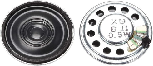 uxcell 0.5W 8 Ohm DIY Magnetic Speaker 27mm Round Shape Replacement Loudspeaker (2pcs)