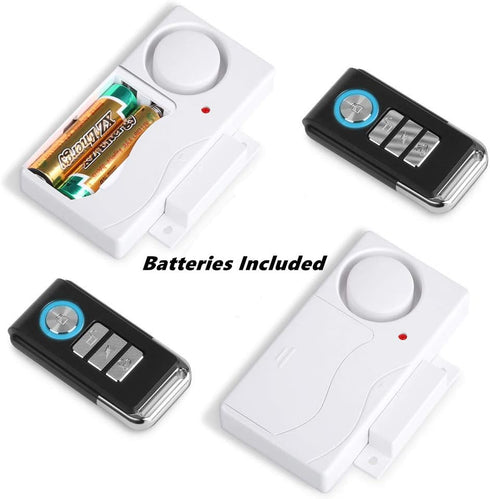 WSDCAM Wireless Door Alarm with Remote, 2 Pack, 105 dB Loud Pool Door Alarm for Kids Safety Home Security