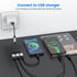 Portable 3 in 1 USB Splitter Cable, USB 2.0 Hub for Charging & Data Transfer, Compatible with Laptop & Mac.