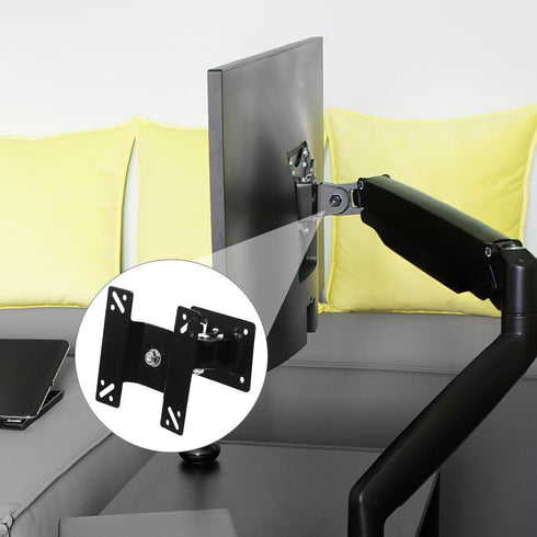 Uonlytech 360-degree 14-27 Inch Wall Mount Tv Bracket Rotatable Monitor Stand Metal Shaft for LCD Screens, Fixed Screen