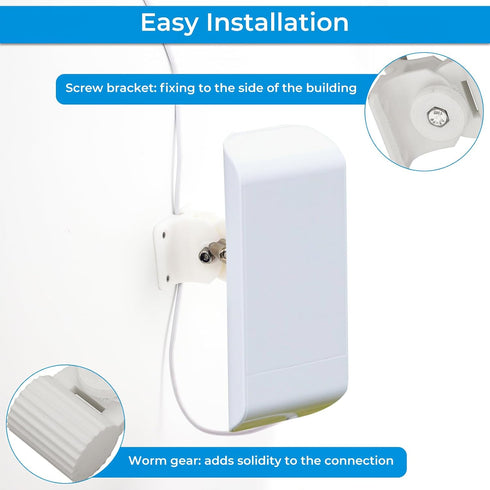 Wall Mount Bracket Kit for Ubiquiti Nanostation Ns-5ac Lo0o5ac Nsm5 Locom5 Nsm2 Locom2 Ltu Lite, White