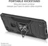 Samsung A11 Phone Case with Screen Protector, Hard Rubber Bumper with 360° Rotation Ring Kickstand