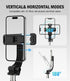 MOLEKSDAL 37-inch 360 Tripod & Telescopic Selfie StickFeatures Wireless Remote Control and Rotation, Ideal for Travel