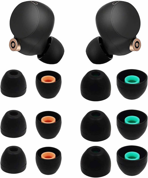6 Pairs WF-1000XM5 Ear Tips, Small Medium Replacement Silicone Rubber Eartips Compatible with Sony WF-1000XM4