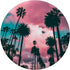 California Palm Trees Pink Blue Graphic Design PopSockets Standard PopGrip