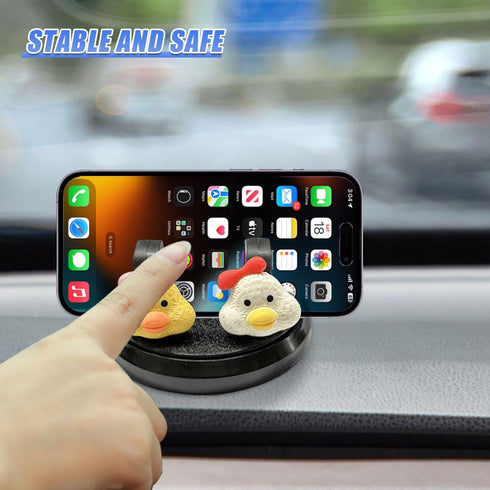 Deaelf 360 Car Phone Holder Mount, Rotatable Car Dashboard Cell Phone Stand, Safe Driving Navigation Cradle, Universal
