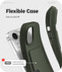 GOOSPERY Rail 2 Card Case Wallet for iPhone 15, Light Silicone + Soft Protection, Dark Green
