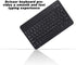 Cyrillic Keyboard for Tablet, Black Russian 10.1 Slim Ultra Wide 80-Key Bluetooth 3.0 for iOS and Windows